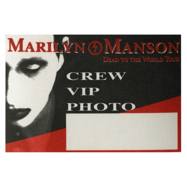 Marilyn Manson 1997 Antichrist Superstar Concert Tour Working Backstage Pass