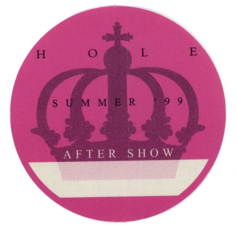 Hole 1999 Celebrity Skin Concert Tour After Show Backstage Pass
