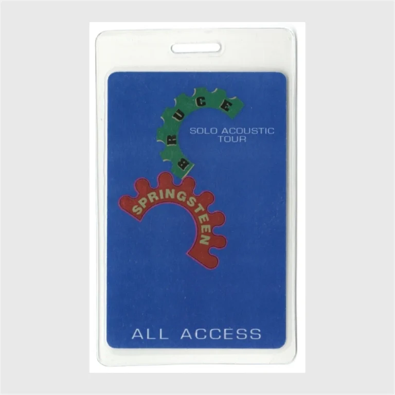 Bruce Springsteen 1995 Laminated Backstage Pass Solo Acoustic Tour AA