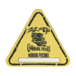 ZZ Top 1996 Continental Safari Concert Tour Working Backstage Pass
