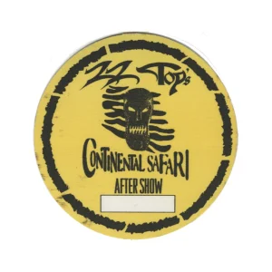 ZZ Top 1996 Continental Safari Concert Tour Aftershow Backstage Pass