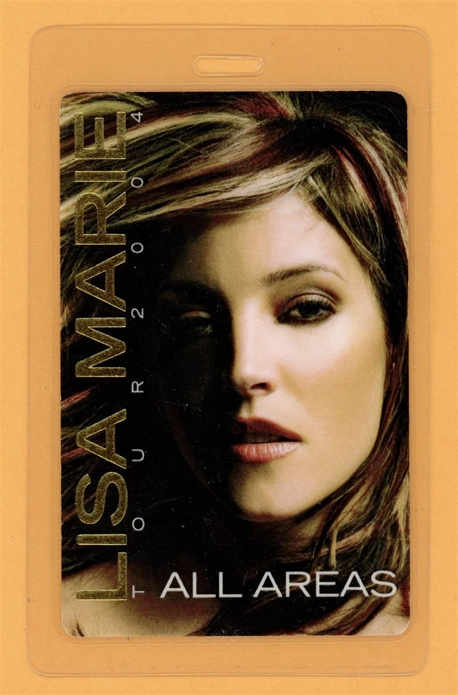 Lisa Marie Presley 2004 Tour All Areas Laminated Backstage Pass