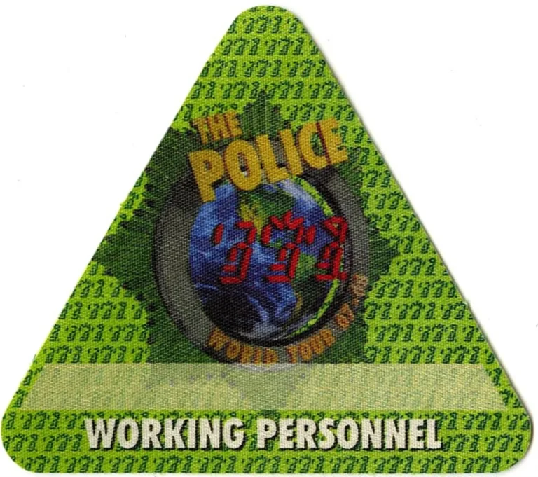 The Police 2007 Reunion Concert Tour Working Backstage Pass