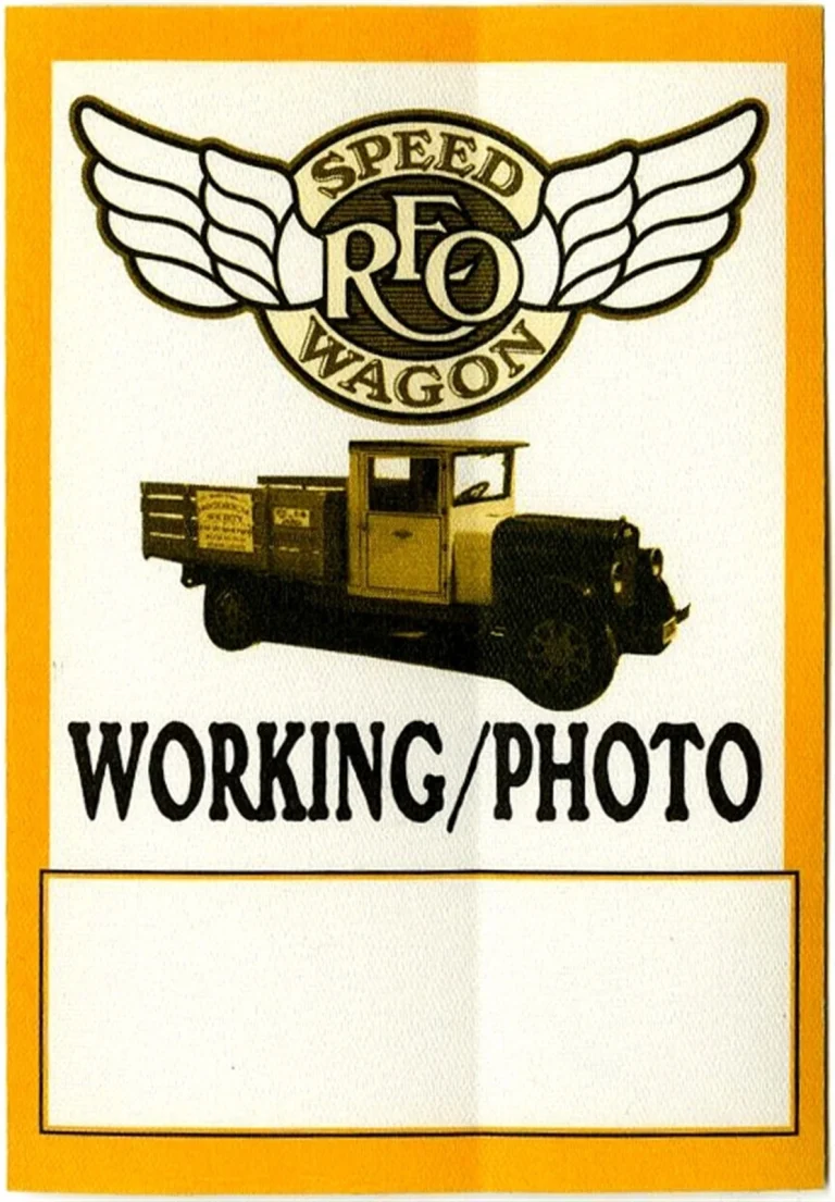 REO Speedwagon 2001 Concert Tour Working Backstage Pass