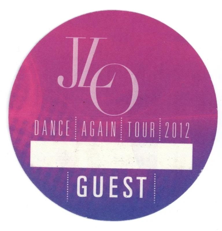 JLO 2012 Dane Again Tour Authentic GUEST Backstage Pass v4