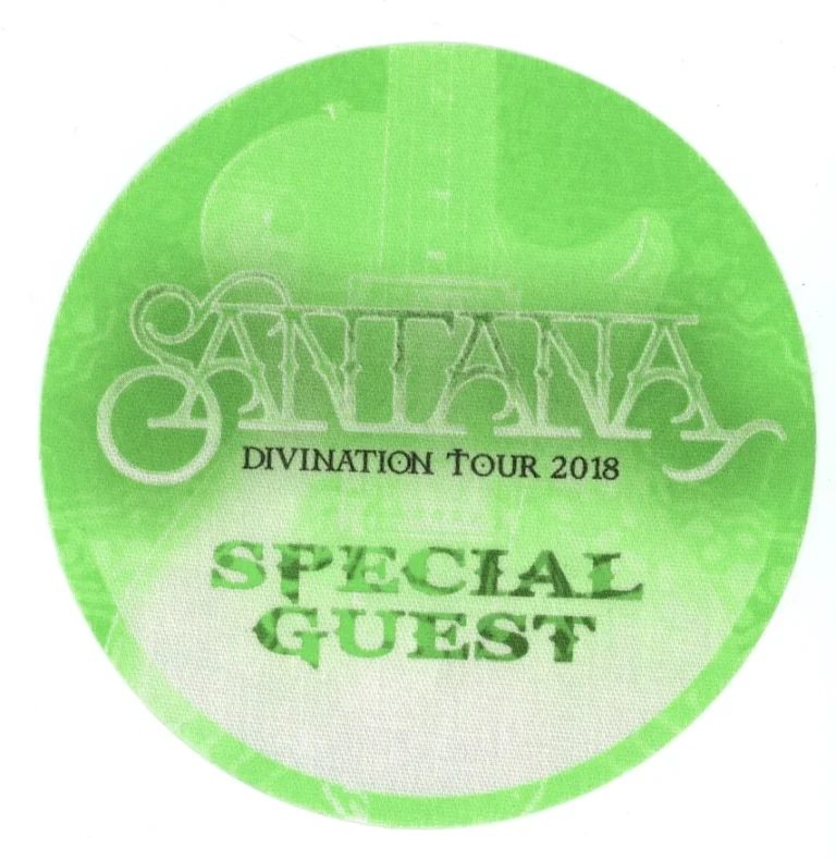Santana 2018 Division Tour SPECIAL GUEST Backstage Pass Green