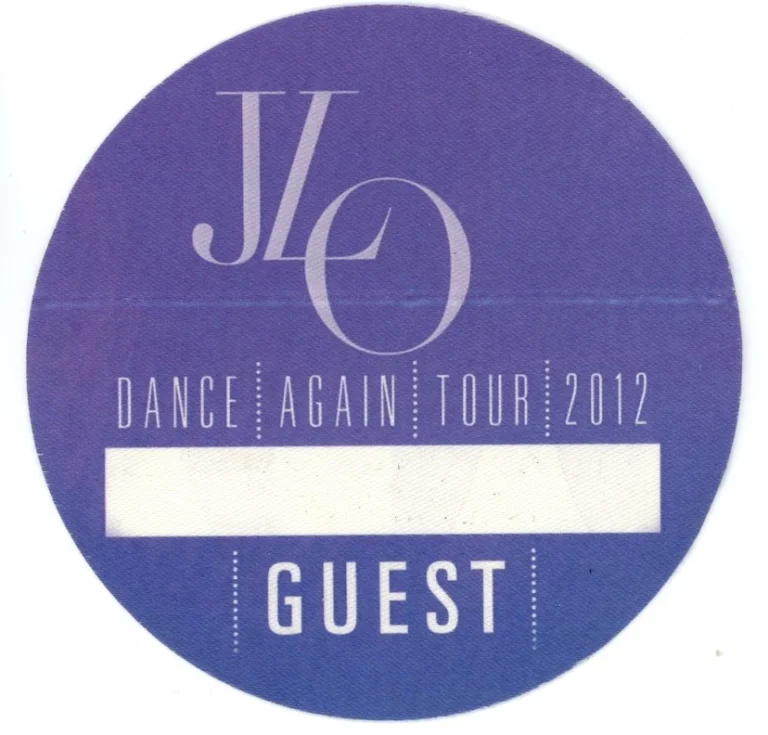 JLO 2012 Dane Again Tour Authentic GUEST Backstage Pass v3