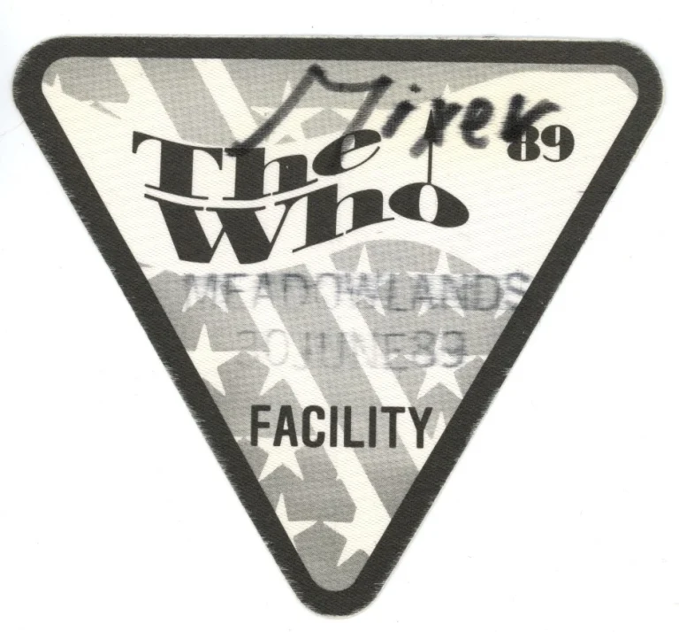 The Who 1989 25th Anniversary Tour MEADOWLANDS Facility Backstage Pass