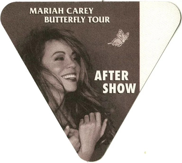 Mariah Carey 1998 Butterfly Concert Tour After Show Backstage Pass