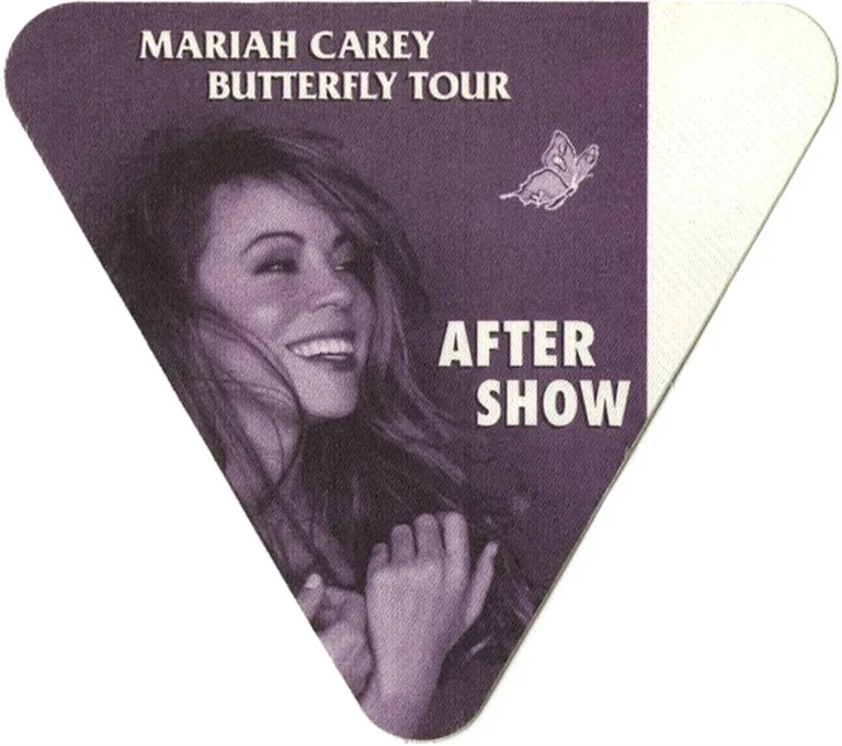 Mariah Carey 1998 Butterfly Concert Tour After Show Backstage Pass