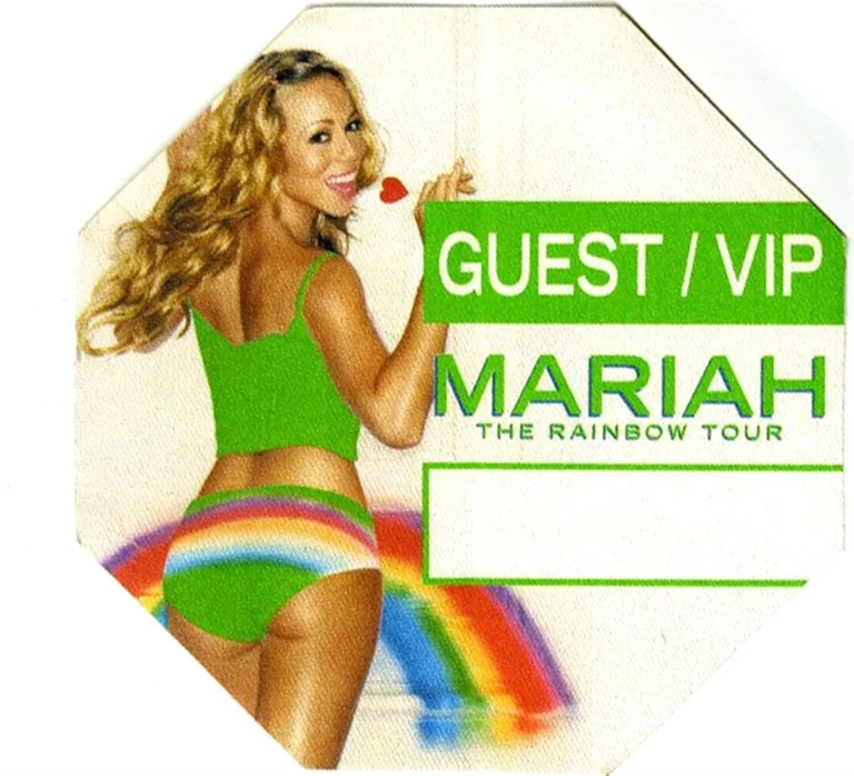 Mariah Carey 2000 Rainbow Concert Tour VIP Backstage Pass