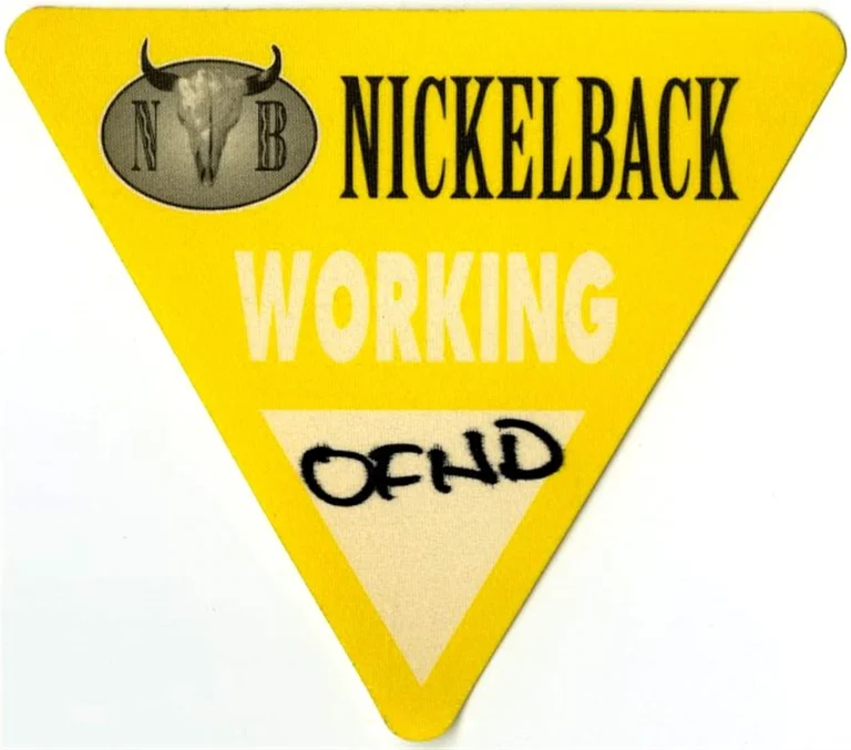 Nickelback 2002 Silver Side Up Concert Tour Working Backstage Pass