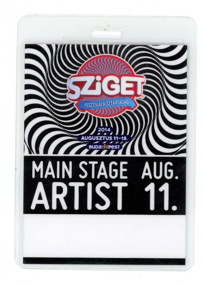 Blink 182 Angels and Airwaves Tom Delonge Laminated Backstage Pass - 2014 Sziget