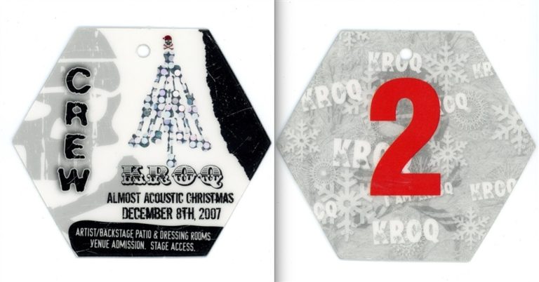 Angels and Airwaves Tom Delonge Blink 182 Laminated Backstage Pass - 2007 Crew