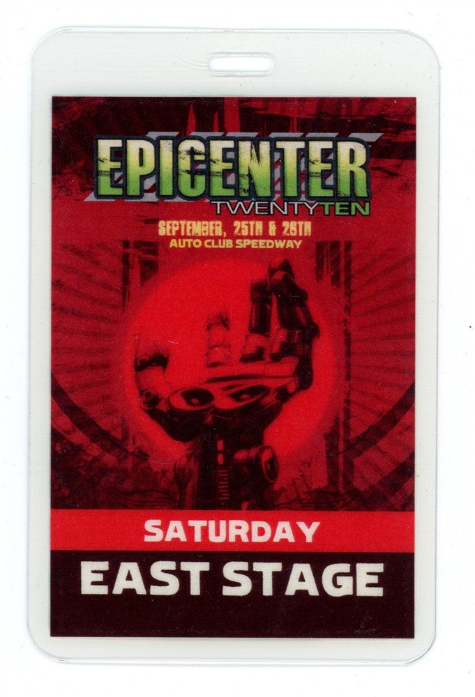 Kiss Paul Stanley Gene Epicenter Saturday Laminated Backstage Pass - 2010 Show