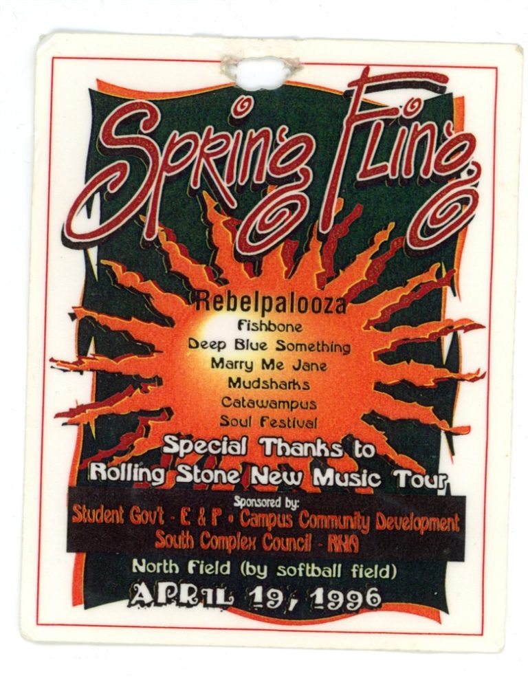 Fishbone Spring Fling Laminated Backstage Pass - 1996 Tour