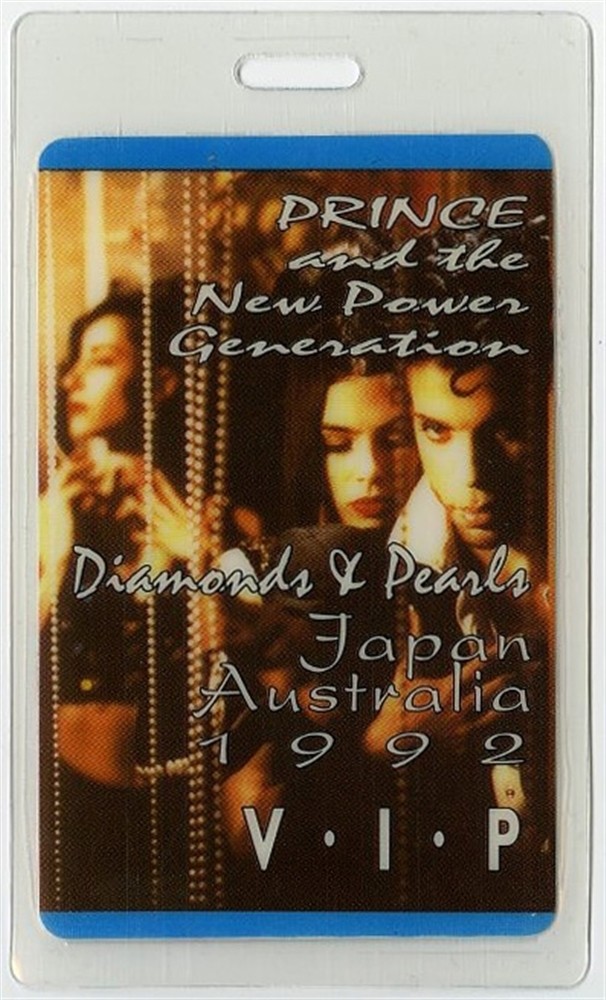 Prince 1992 Laminated Backstage Pass Diamonds & Pearls Tour Japan VIP