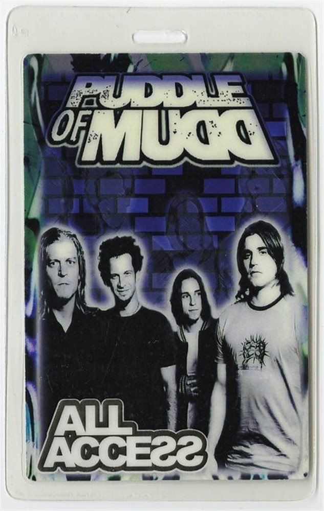 Puddle Of Mudd 2001 Come Clean Concert Tour All Access Laminated Backstage Pass