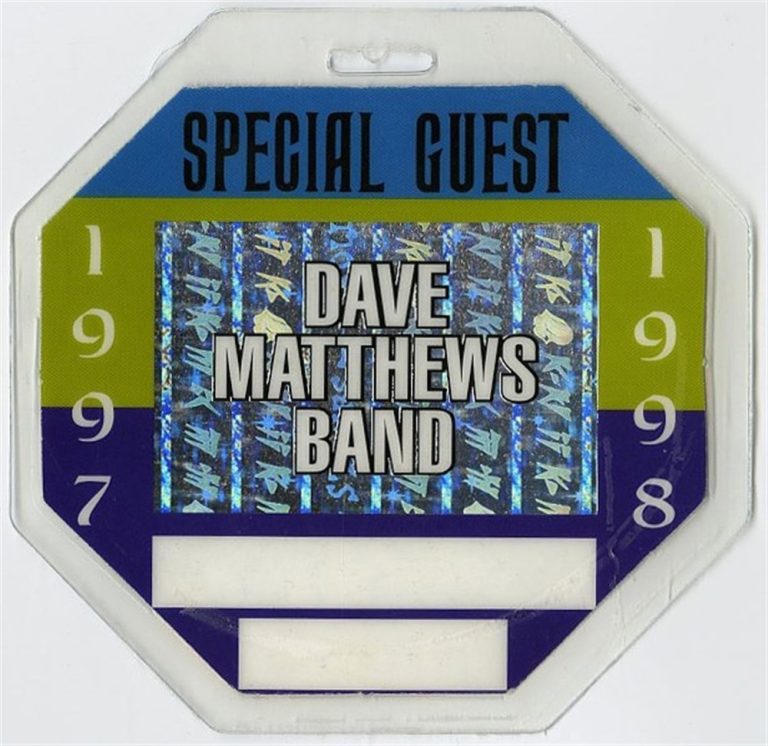 Rolling Stones 1997 Laminated Backstage Pass Bridges Babylon Tour Dave Matthews