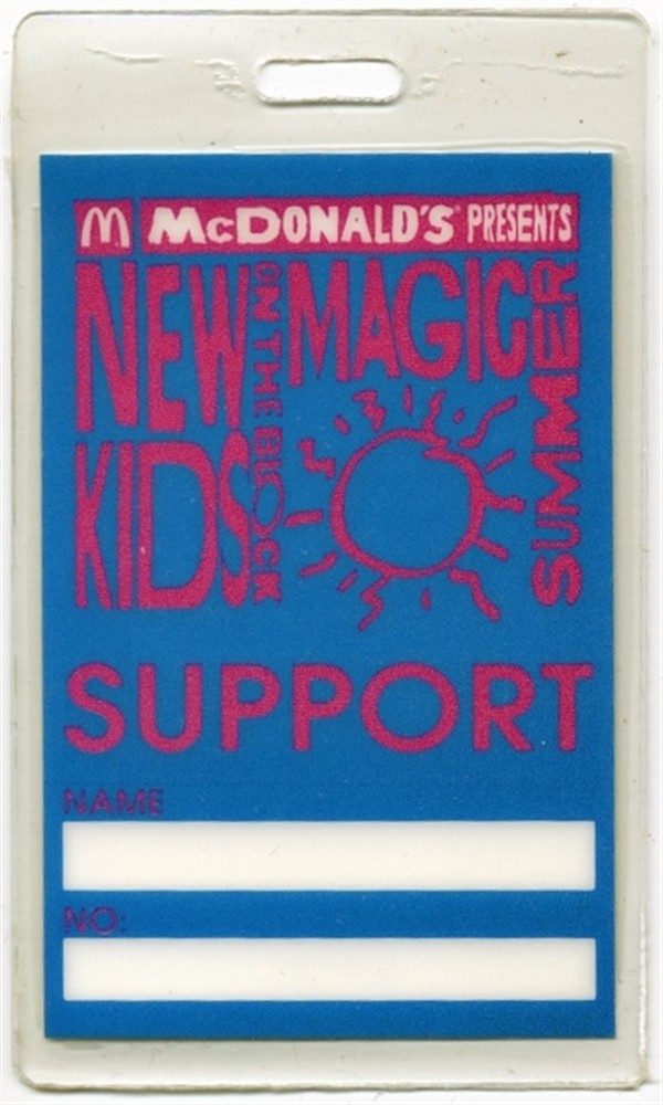 New Kids on the Block 1990 Laminated Backstage Pass Magic Summer Tour