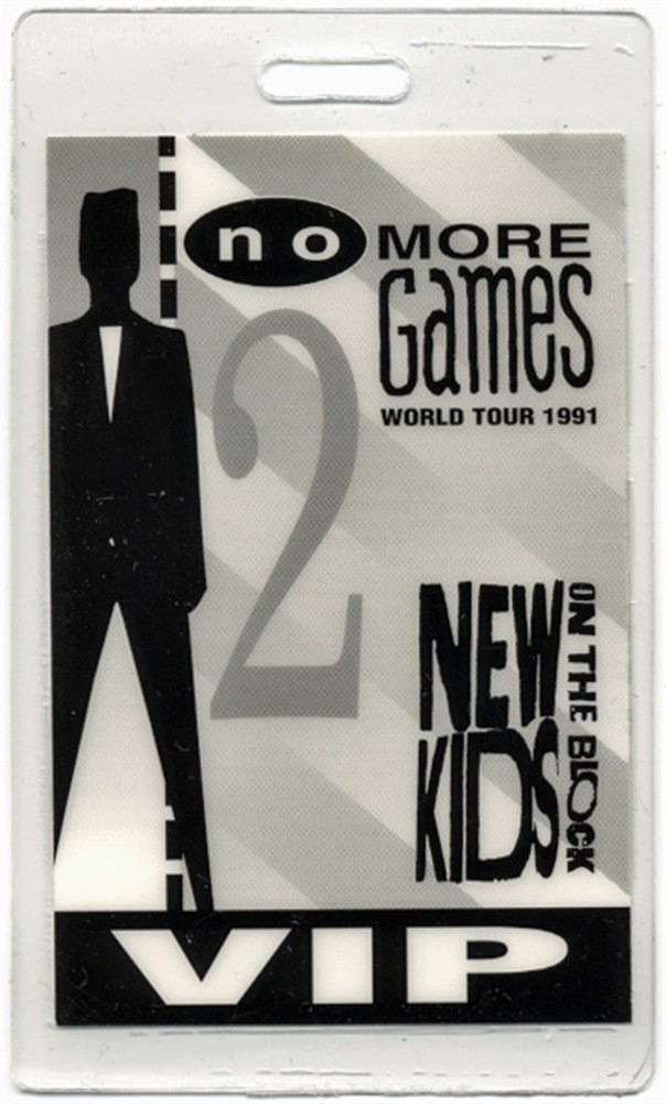 New Kids on the Block 1991 Laminated Backstage Pass No More Games Tour