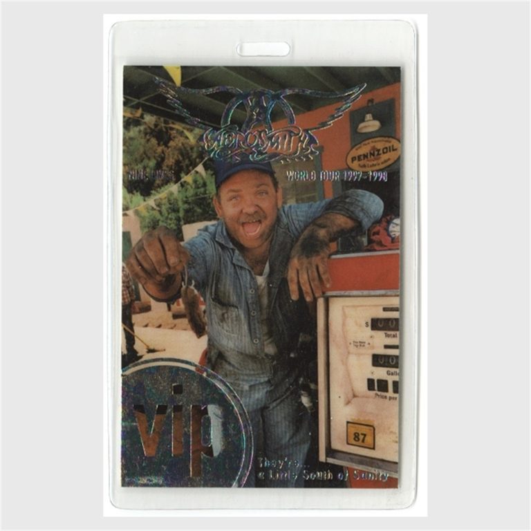 Aerosmith 1998 Nine Lives Concert Tour VIP Laminated Backstage Pass