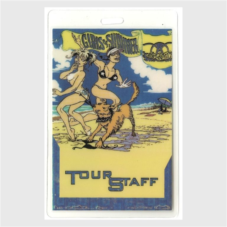 Aerosmith 2002 Girls of Summer Concert Tour Crew Staff Laminated Backstage Pass