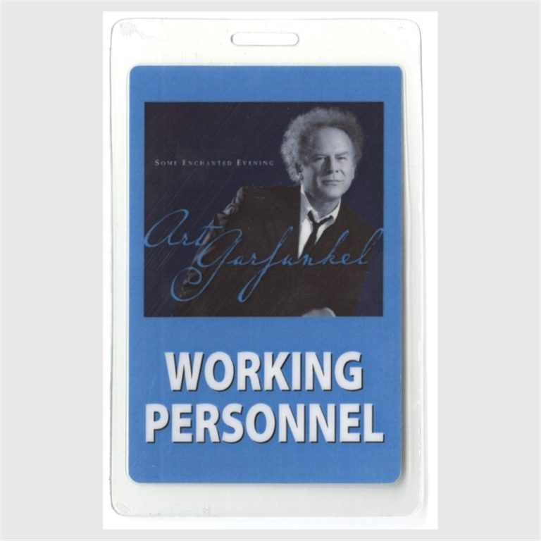 Art Garfunkel 2007 Laminated Backstage Pass Some Enchanted Evening Tour Simon