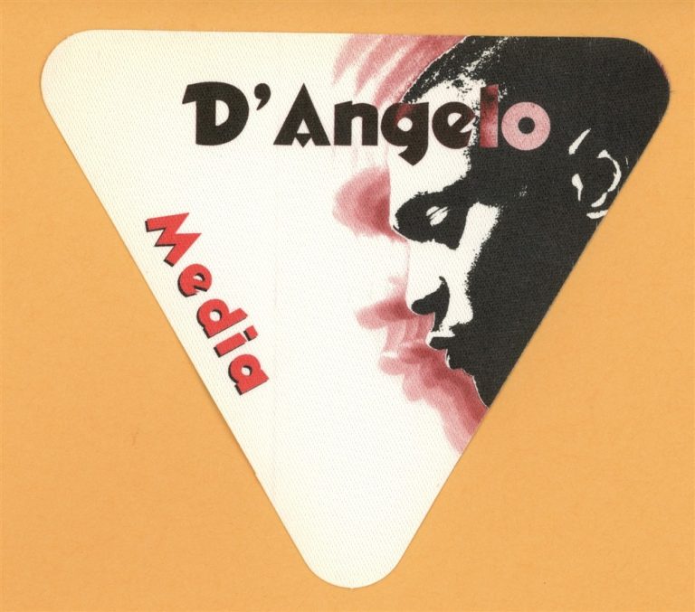 D'Angelo 1996 Brown Sugar Concert Tour MEDIA Backstage Pass