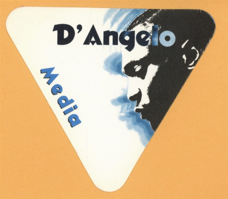 D'Angelo 1996 Brown Sugar Concert Tour MEDIA Backstage Pass
