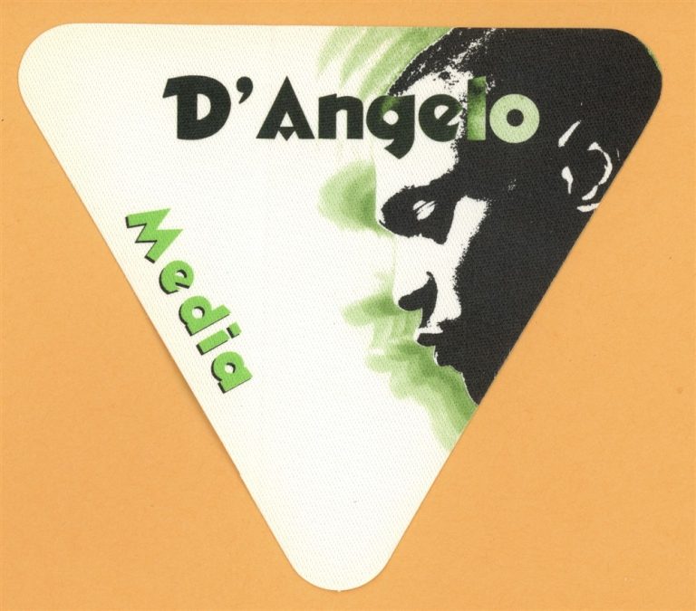 D'Angelo 1996 Brown Sugar Concert Tour MEDIA Backstage Pass