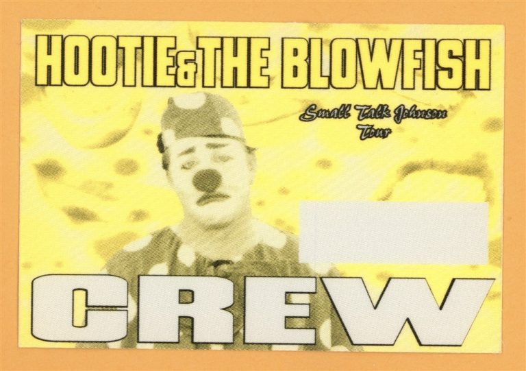 Hootie & The Blowfish 1996 Fairweather Johnson Concert Tour CREW Backstage Pass