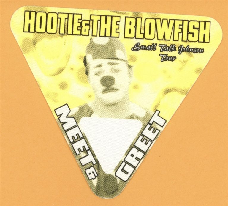 Hootie & The Blowfish 1996 Fairweather Johnson Concert Tour M&G Backstage Pass