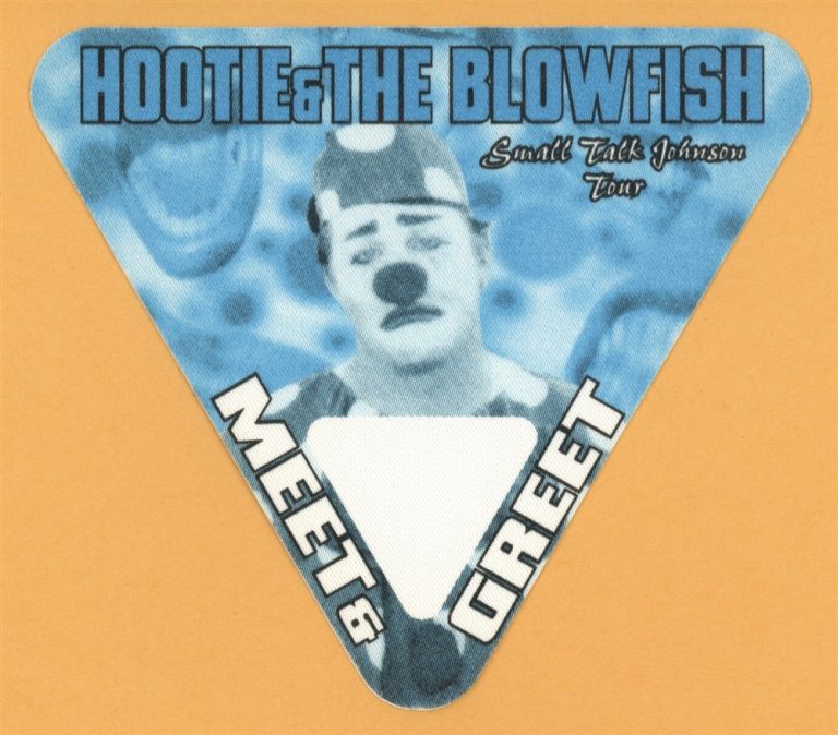 Hootie & The Blowfish 1996 Fairweather Johnson Concert Tour M&G Backstage Pass