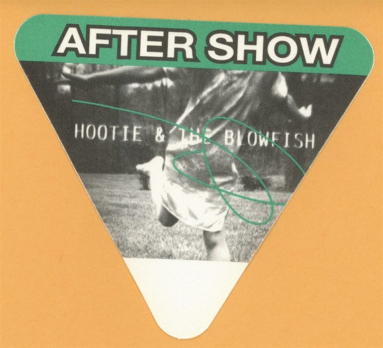 Hootie & The Blowfish 1998 Musical Chairs Concert Tour AFTER SHOW Backstage Pass