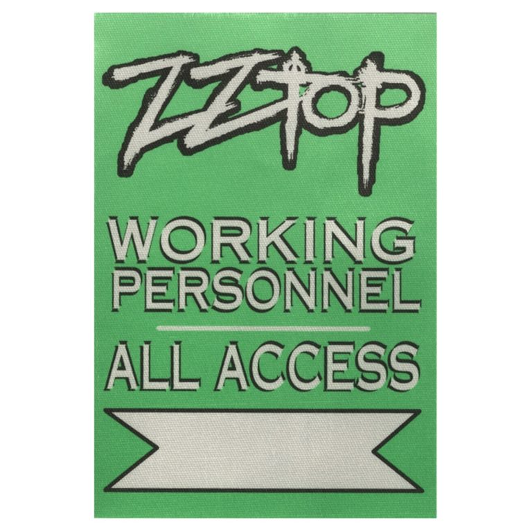 ZZ TOP 2011 REBELS AND BANDOLEROS CONCERT TOUR ALL ACCESS BACKSTAGE PASS COLLECTIBLE MEMORABILIA