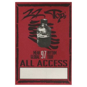 ZZ Top 1997 Continental Safari Concert Tour All Access Backstage Pass