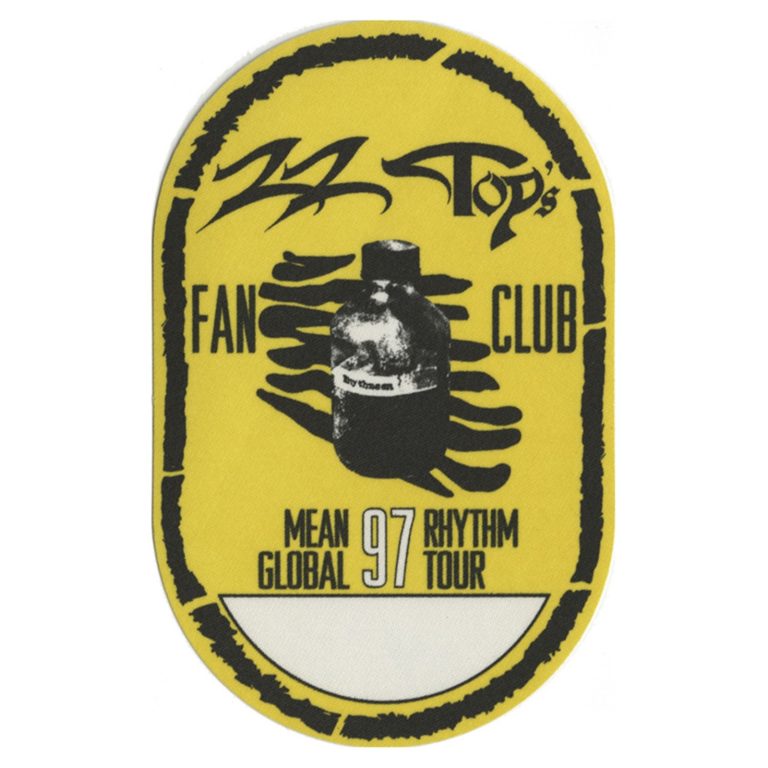 ZZ Top 1997 Continental Safari Concert Tour Fan Club Backstage Pass