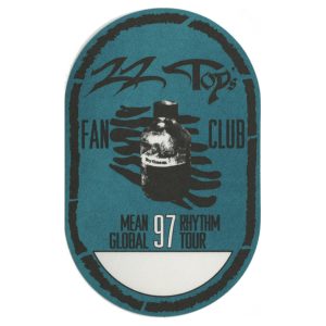 ZZ Top 1997 Continental Safari Concert Tour Fan Club Backstage Pass