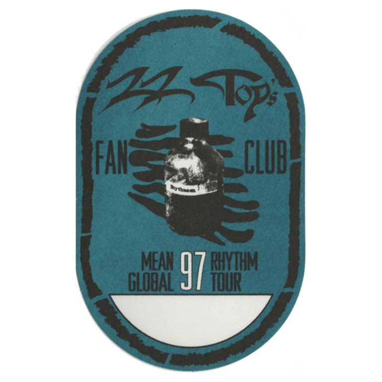 ZZ Top 1997 Continental Safari Concert Tour Fan Club Backstage Pass