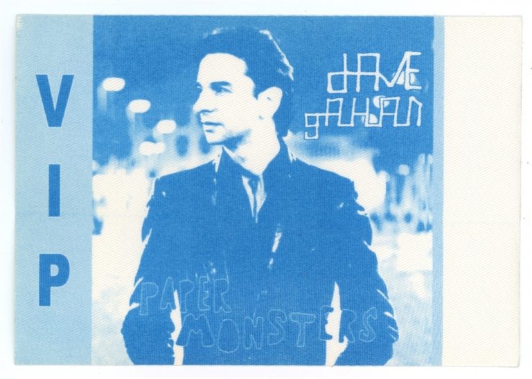 Depeche Mode 2003 Dave Gahan Paper Monsters VIP Backstage Pass