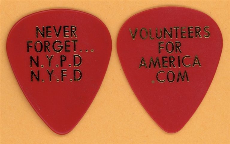 Styx REO Speedwagon Night Ranger Guitar Pick - 2001 Volunteers For America Tour