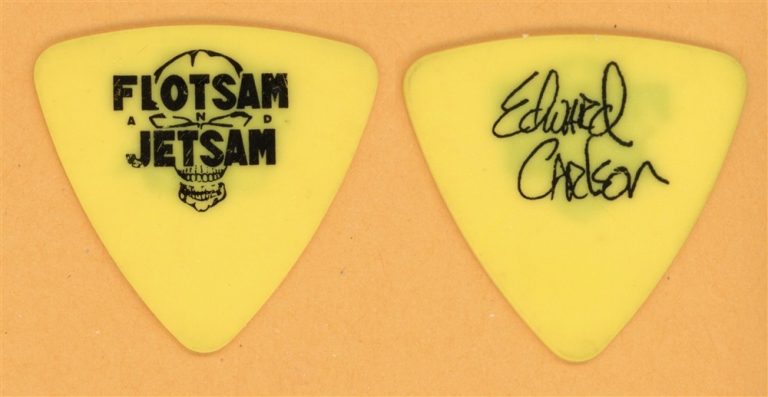 Flotsam and Jetsam Edward Carlson Vintage Guitar Pick - 1990 Storm Tour