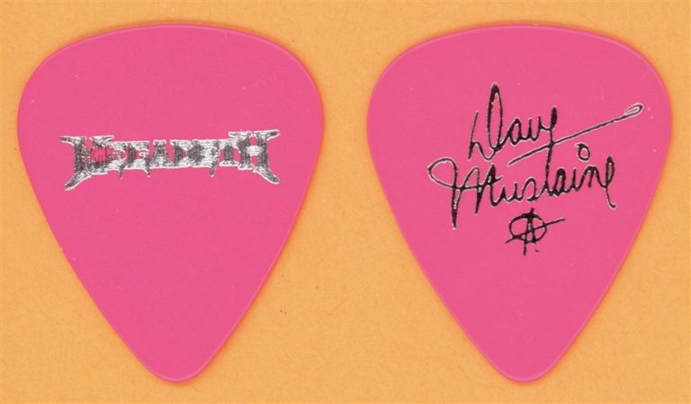 Megadeth Dave Mustaine Vintage Guitar Pick - 1990 Rust In Peace Tour
