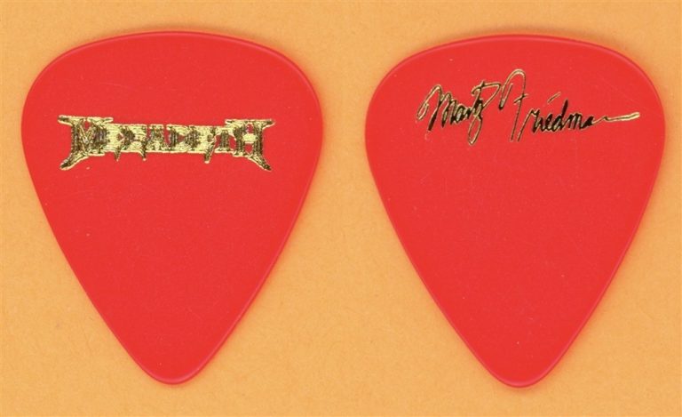 Megadeth Marty Friedman Vintage Guitar Pick - 1990 Rust In Peace Tour