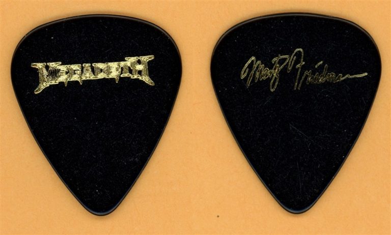 Megadeth Marty Friedman Vintage Guitar Pick - 1990 Rust In Peace Tour