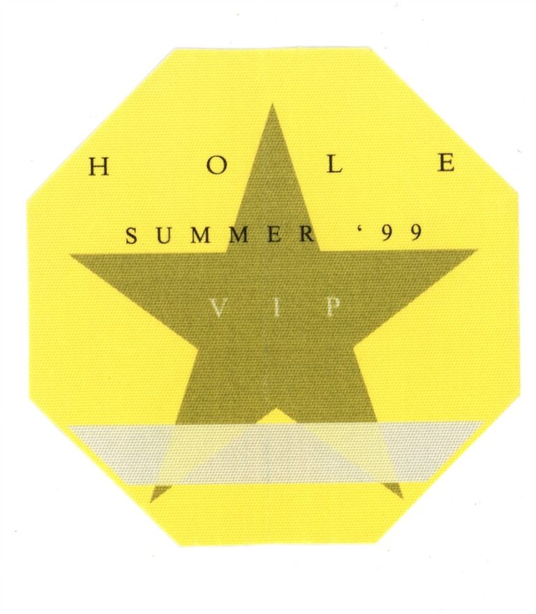 Hole 1999 Celebrity Skin Concert Tour VIP Backstage Pass