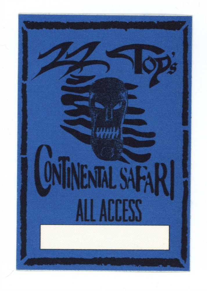 ZZ Top 1996 Continental Safari Concert Tour All Access Backstage Pass