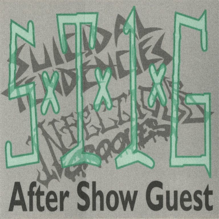 Suicidal Tendencies 1994 Suicidal for Life Concert Tour AfterShow Backstage Pass