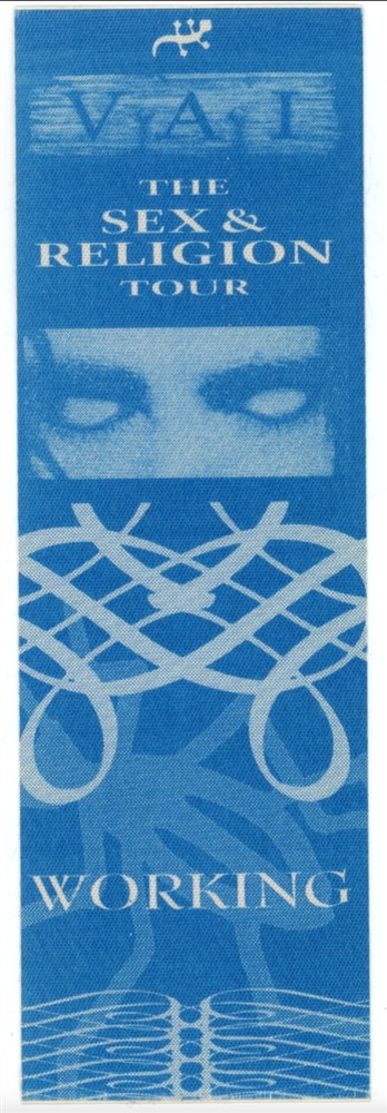 Steve Vai 1993 Sex & Religion Concert Tour Working Backstage Pass